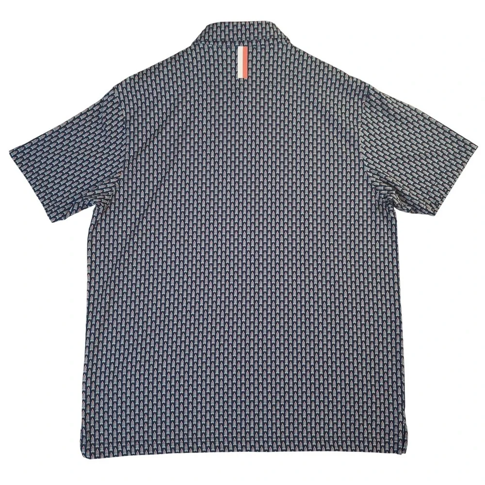 Rhoback The Liftoff Polo Shirt Mens XL Navy Space Shuttle Rocket Performance - Picture 3 of 8